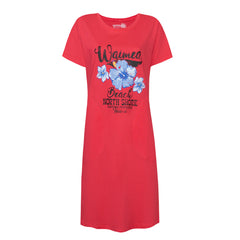 ROCHIE DE DAMĂ CU MÂNECI SCURTĂ 100% BUMBAC - TROPICA