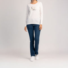 SORA - TRICOU CU MÂNECĂ LUNGĂ, 100% BUMBAC, PENTRU DAMĂ