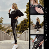LUNACHIC - SET MODERN CU TRICOU ȘI PANTALONI
