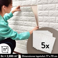 BRICKWALL® – TAPET AUTOADEZIV 3D (77 cm x 70 cm)
