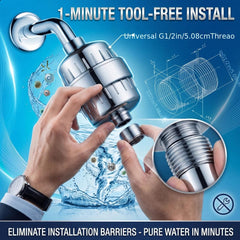 CLAROVEX - SET DE DUȘ CU FILTRU DIN 3 PIESE PENTRU O PIELE ȘI UN PĂR MAI BUNI