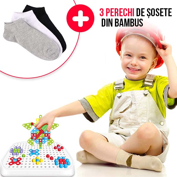 DRILLMASTER® - SET EDUCATIV PENTRU COPII DIY CU BORMAȘINĂ PE BATERII