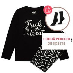 MAGICDREAMS - PIJAMALE 100% BUMBAC PENTRU FETE CU MODEL DE HALLOWEEN