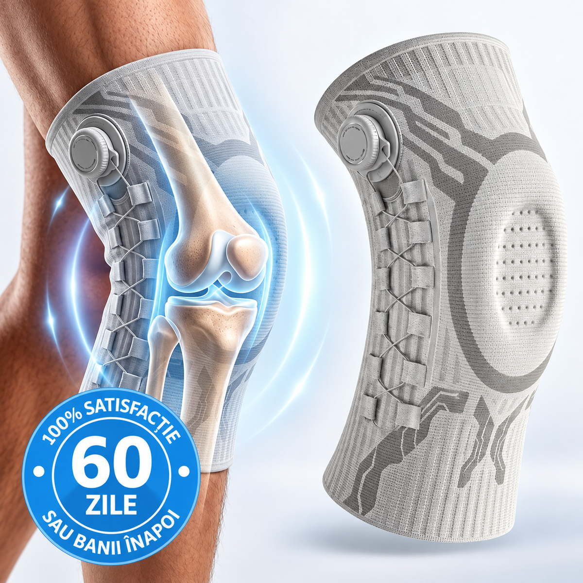 KneeFlex™ – orteză reglabilă pentru genunchi