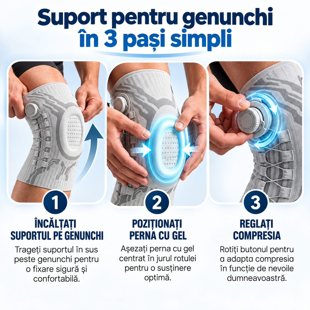 KneeFlex™ – orteză reglabilă pentru genunchi