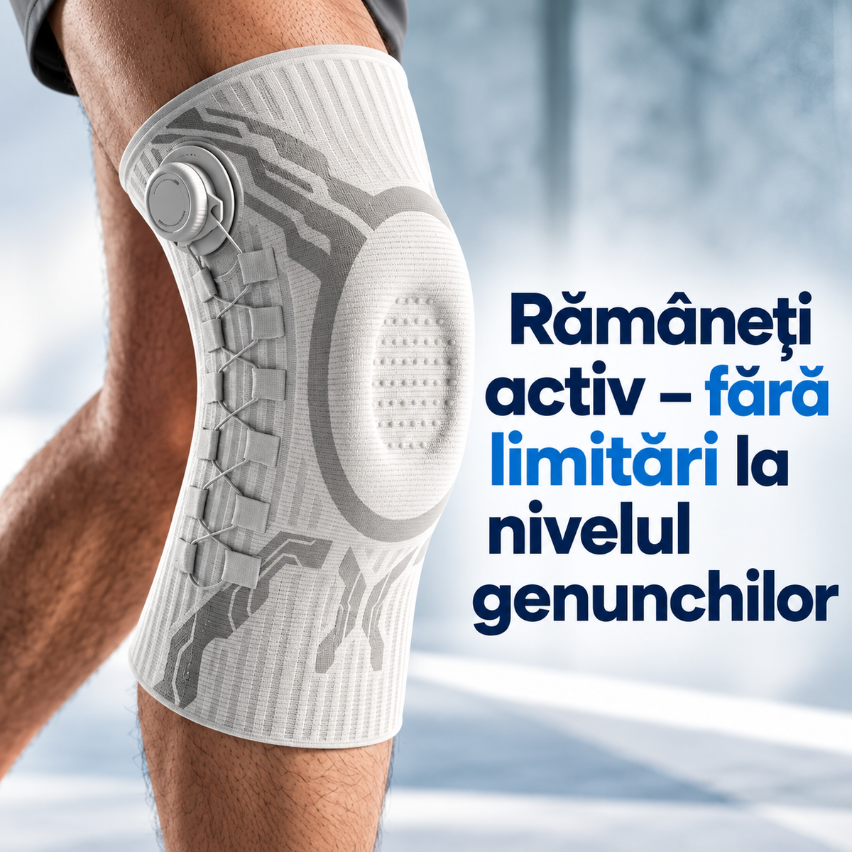KneeFlex™ – orteză reglabilă pentru genunchi