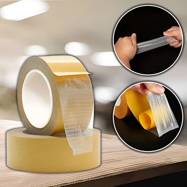 GRIPLUX™ - Bandă transparentă dublu-adezivă, ține până la 10 kg, fără găuri și fără urme