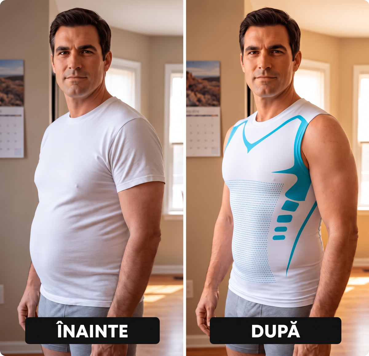ShapeFlex™ – maiou compresiv pentru modelarea siluetei masculine
