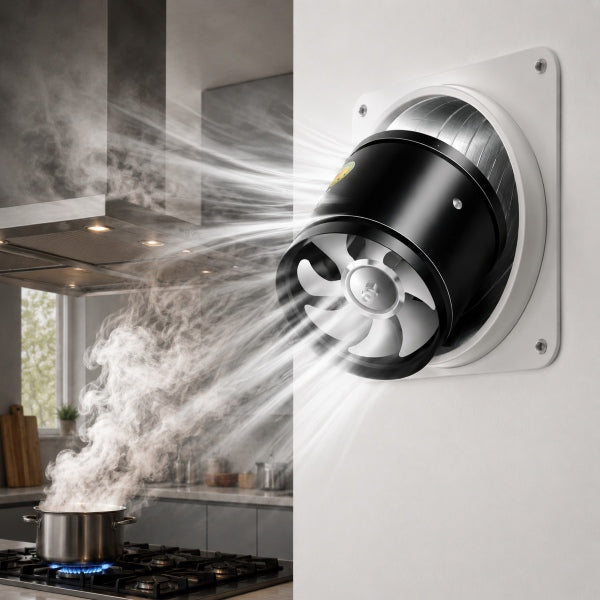 VENTORA™ - Ventilator de evacuare pentru bucătărie, baie și atelier, 160 sau 530 m³/h