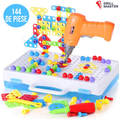 DRILLMASTER® - SET EDUCATIV PENTRU COPII DIY CU BORMAȘINĂ PE BATERII
