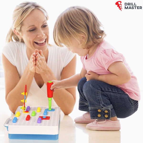 DRILLMASTER® - SET EDUCATIV PENTRU COPII DIY CU BORMAȘINĂ PE BATERII