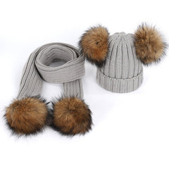 SET EXTREM DE CĂLDUROS - CĂCIULĂ ȘI FULAR CUTEPOMPOM®